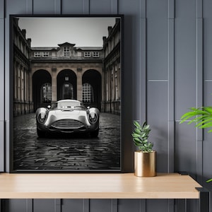 Aston Martin DBR 1 Car Poster Print Gifted Poster Prints Sports Car Printable Exotic Car Wall Art Mancave Decor