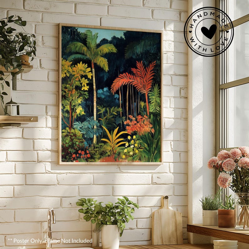 Henri Rousseau Print Rousseau Poster Tropical Jungle Botanical Print