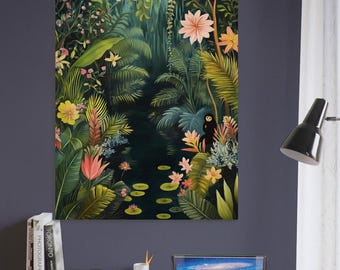 Henri Rousseau Jungle Print: Tropische botanische Wandkunst