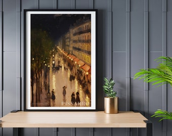 Camille Pissarro Night Landscape Art Print: Museum Gallery Wall Decor