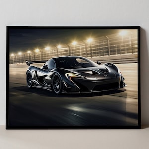 McLaren P1 Framed Poster: Sports Car Wall Art