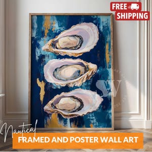 Oysters Fine Art Print: Coastal Beach House Decor