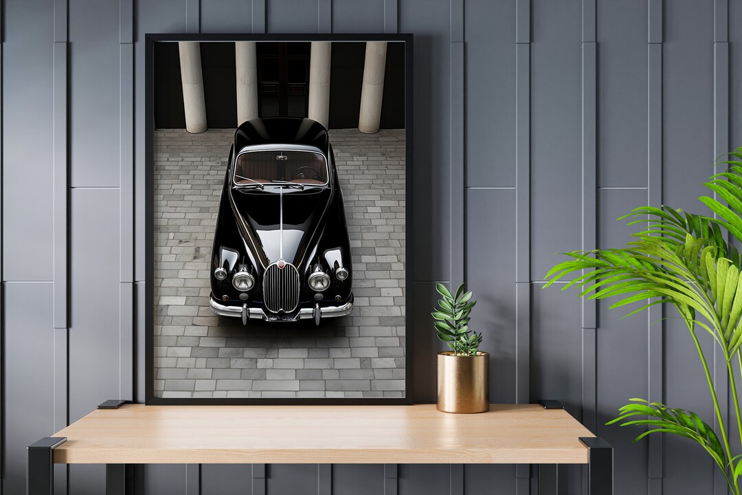 Jaguar XK120 Car Poster Print Vintage Car Poster Luxury Car Decor
