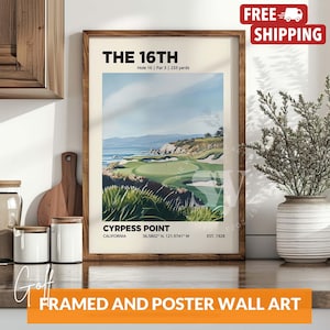 Cypress Point Golf Club Kunstdruck Kunstdruck - Der 16.Loch Golfer
