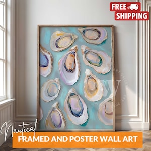 Oyster Shell Fine Art Print: Coastal Beach House Decor
