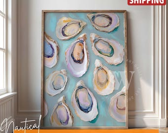 Oyster Shell Fine Art Print: Coastal Beach House Decor