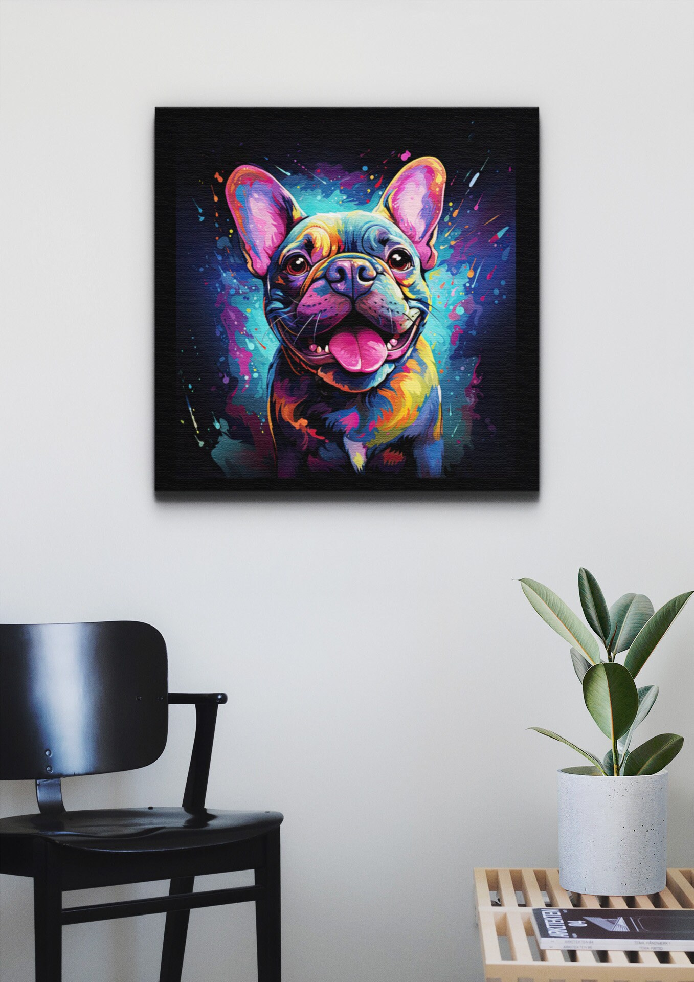 French Bulldog Pop Art Canvas: Colorful Dog Wall Decor - Etsy