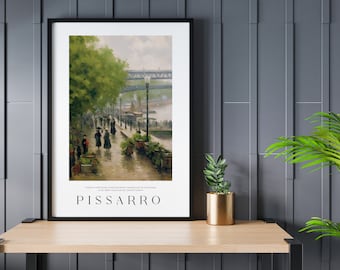 Pissarro Waterfront Art Print: Museum Exhibition Gallery Wall Decor