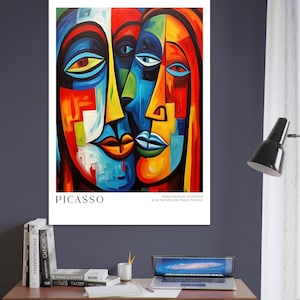 Picasso Cubism Faces Exhibition Poster Print Abstract Gallery Wall Art Museum Poster Print