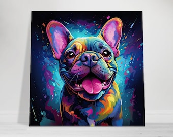 French Bulldog Pop Art Canvas: Colorful Dog Wall Decor
