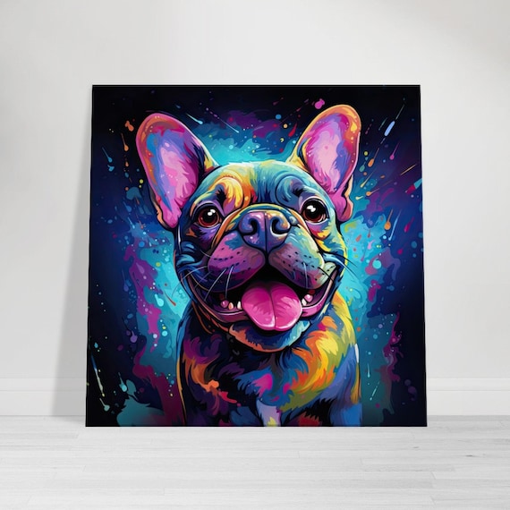 French Bulldog Pop Art Canvas: Colorful Dog Wall Decor - Etsy