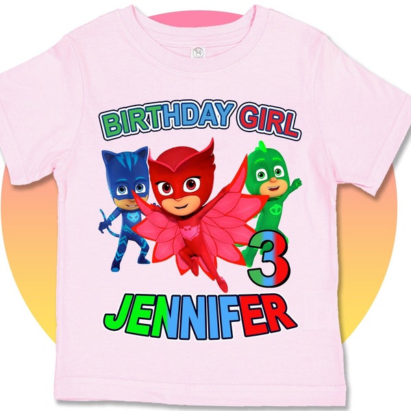 Pj Mask Birthday Shirt Etsy