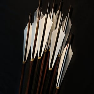 Special Shield Cut Maned Traditional Arrows - 12 Piece (ABY Archery Design)