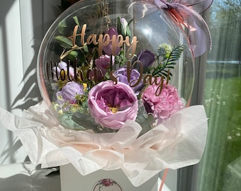 Mother's Day 20% OFF! Flower Balloon Bouguet, Balloon Flower, Flower Balloon Basket, Mother's day gift, Birthday Gift, Graduation Gift