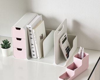 Desk Organizer, with drawers, Book Shelf, AROMANG, Made in Korea