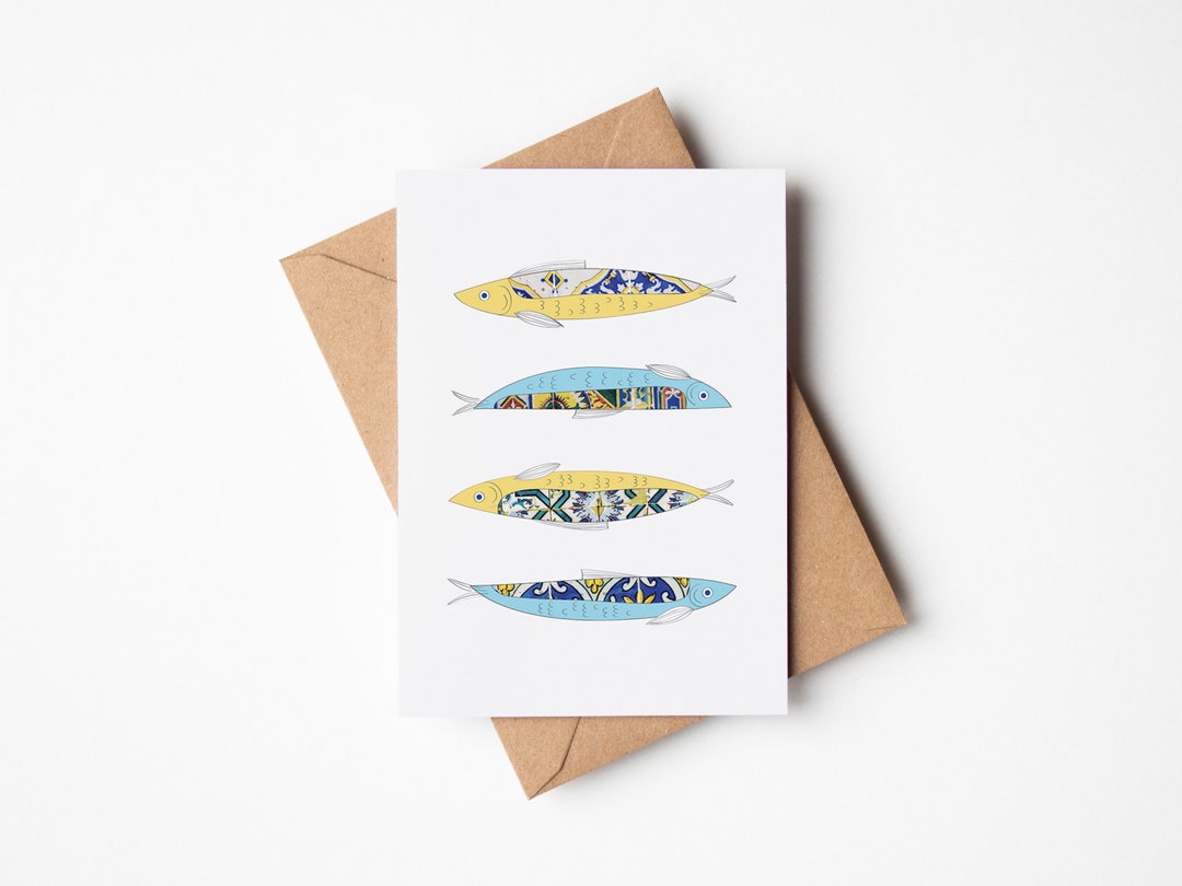 Sardinhas Sardines Symbol Portugal Lisbon Azulejos Etsy