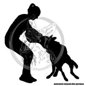 German Shepherd with Female Decoy and a Bite Sleeve