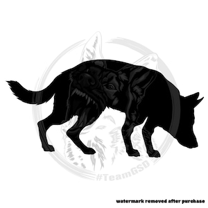 German Shepherd (GSD) Tracking Digital Download, IGP, Nose work, Scent detection, silhouette, decal, working dog