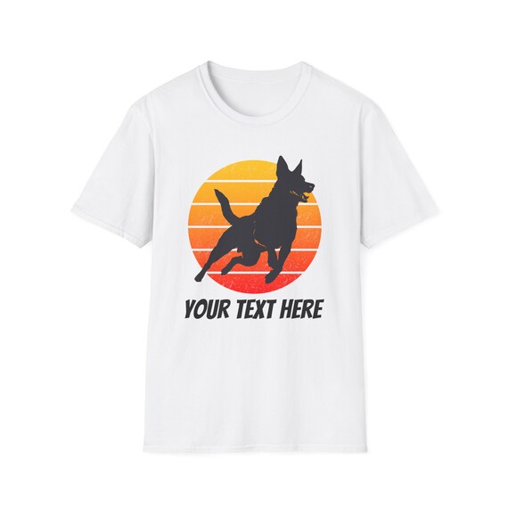 German Shepherd Tee Shirts For Men Vintage Retro Sunset Gift German Shepherd Tee Shirts For Men Vintage Retro Sunset Gift