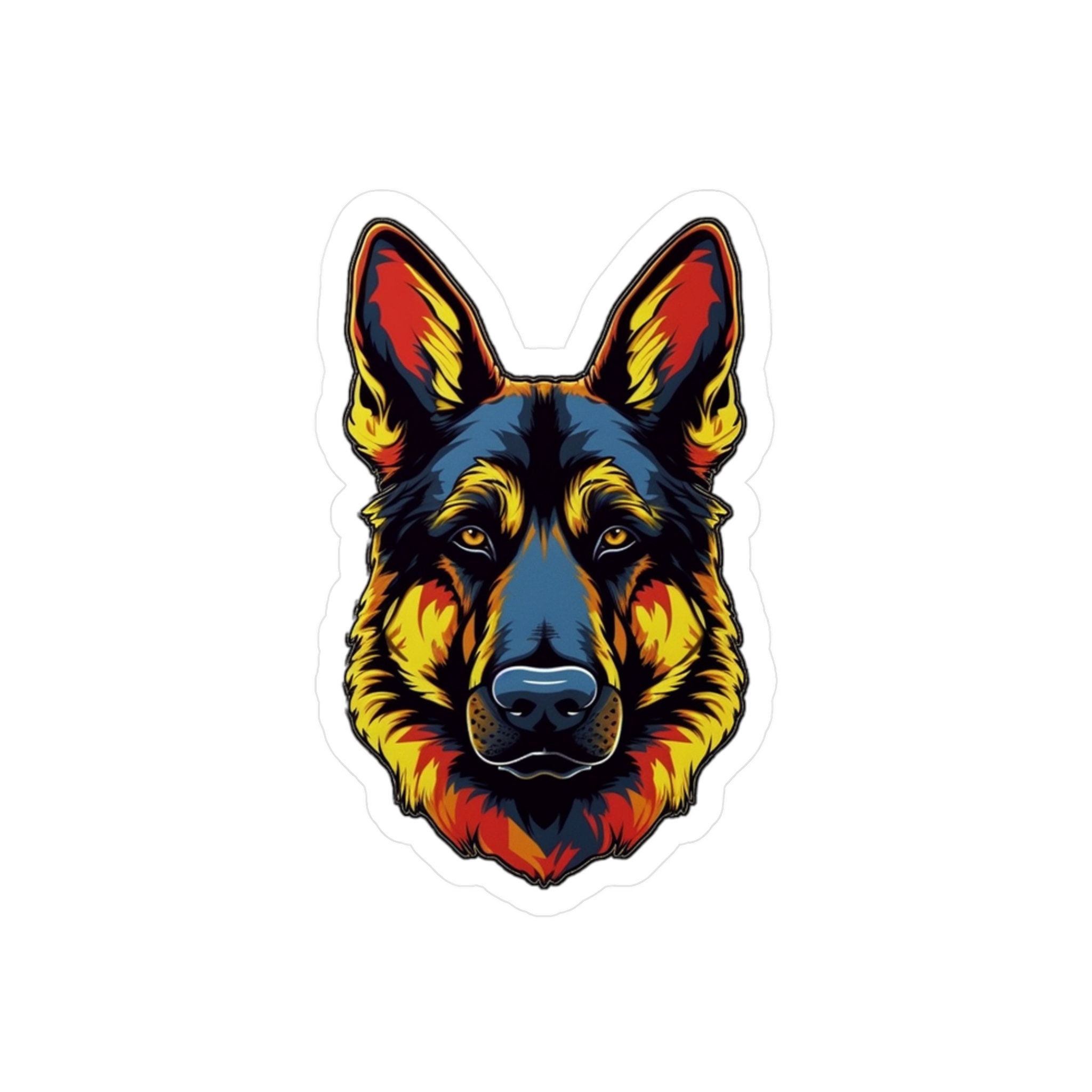 Gsd Sticker Colorful German Shepherd Vinyl Decals, GSD, IPO, Schutzhund, Cute, Gift ...