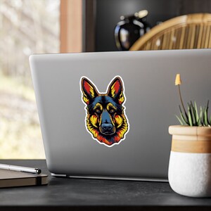 Colorful German Shepherd Vinyl Decals, GSD, IPO, Schutzhund, Cute, Gift Idea, Dog dad, Dog mom, Pet Parent, Stickers