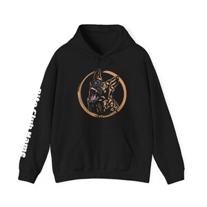 TeamGSD Custom Name on Back Dog Sport Hoodie, German Shepherd Fully Personalized: IGP Schutzhund  Mondio PSA Bite Club