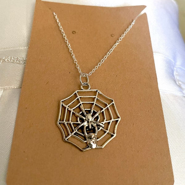 Spider Web Necklace - Etsy