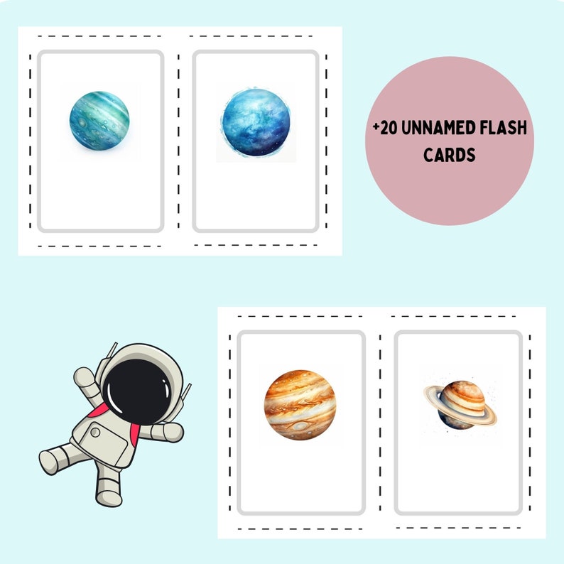 Printable Flash Cards Solar System Flash Cards Flash Cards - Etsy