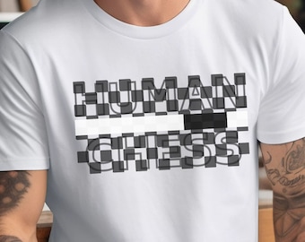 Human Chess Brazilian Jiu-Jitsu Shirt, Jiu-Jitsu Tee, White Belt BJJ Ranked T-Shirt, BJJ Gift, Jiu-Jitsu Gift, Martial Arts Gift, Unisex Tee