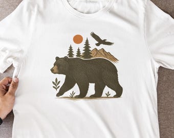 Bear Graphic T-Shirt: Wildlife Nature Lover Gift