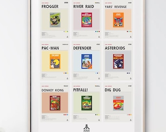 Atari 2600 Spiel Cover Kunstdruck: Retro Gaming Decor (Digitaler Download)