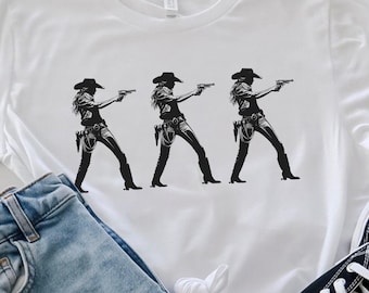 T-shirt Cowgirl Triple Threat : T-shirt graphique western