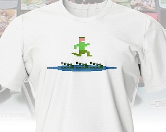 Pitfall Harry T-Shirt: 80s Atari Crocodile Jumping Gamer Tee