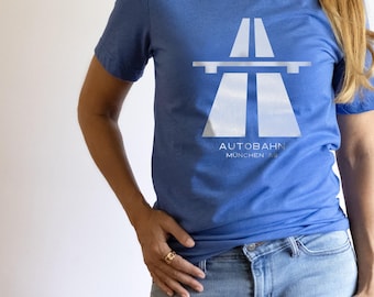 Germany Autobahn T-Shirt: Minimalist Bauhaus Car Enthusiast Tee