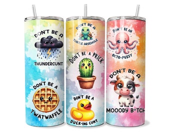 Dont Be A Prick Tumbler Wrap, 20oz Skinny Tumbler Sublimation Design,Pink Tumbler Wrap, Sassy 20oz Wrap Download,Adult 20oz PNG Download