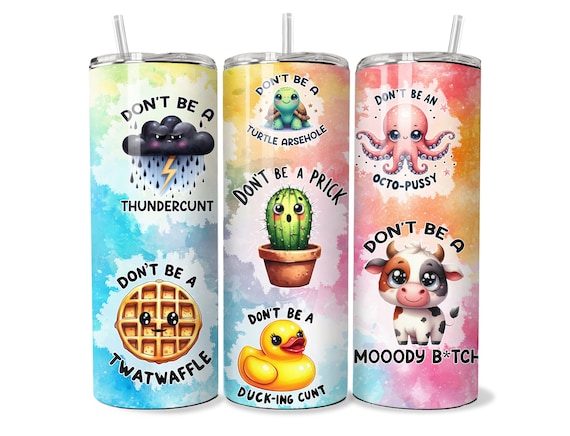 Sassy Tumbler Wrap, Rainbow Design (20oz PNG Download)
