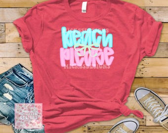 Beach Please PNG, Summer DTF Design (Digital Download)