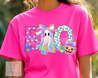 Pastel Ghost PNG, Halloween Shirt Design, Preppy Clipart (Digital Download)