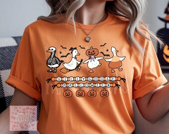 Silly Goose Halloween PNG, Pastel Preppy Design (Digital Download)