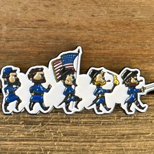 Civil War Generals on the March Enamel Pin