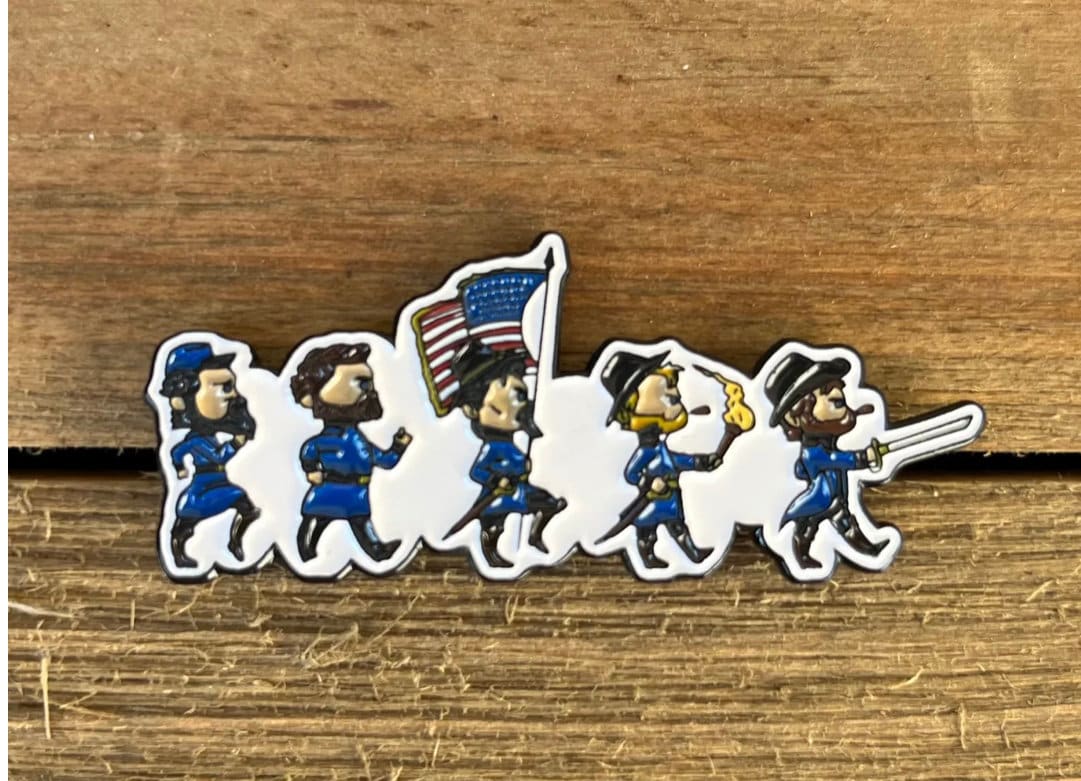 Civil War Generals on the March Enamel Pin