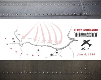 D-Day Landing Map Magnet