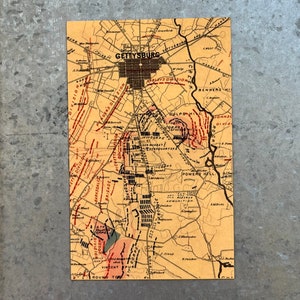 Gettysburg Map Magnet