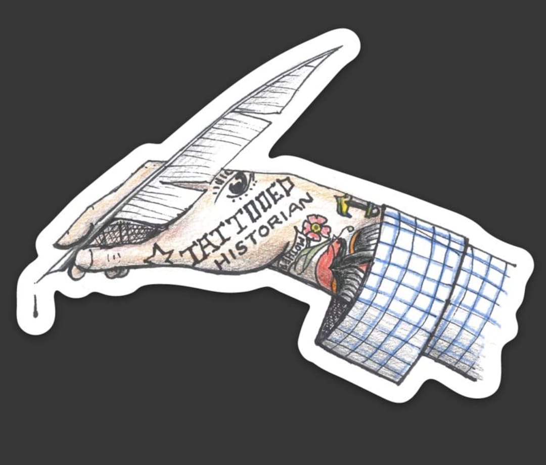 Tattooed Historian Sticker - Etsy
