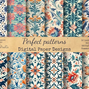 Perfect Patterns: Seamless Digital Paper File patterns Sublimation Sublimate File, Tumbler Wrap Transfer Cake Topper File  .PNG .JPEG