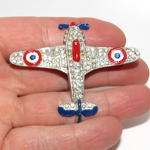 WWII RAF Spitfire Airplane Sweetheart Pin