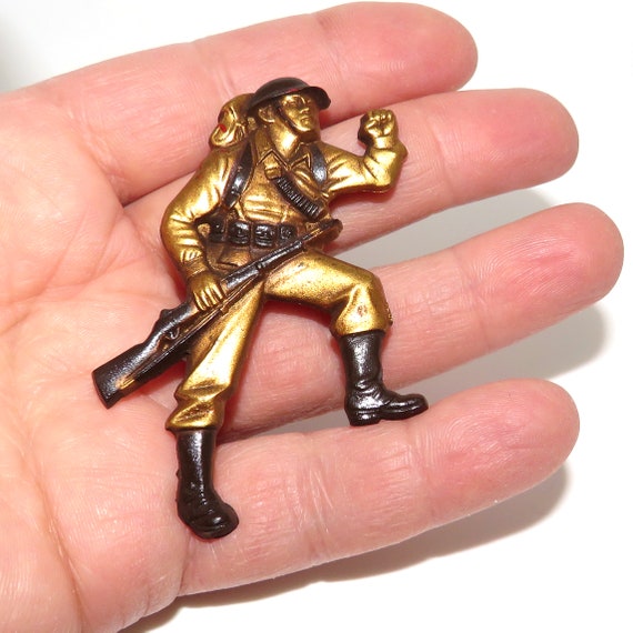 WWII Plastic Soldier Pin
