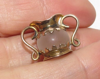 Victorian Two Handled Vase Charm - Gold Filled and Glass