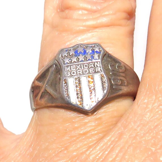 Sterling 1916 Mexican Border Wars Army Service Ring Etsy