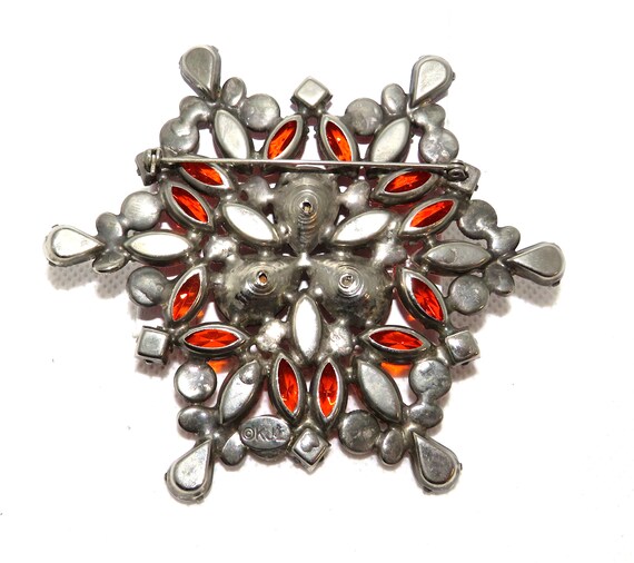 Kenneth Jay Lane Multi Color Rhinestone Snowflake… - image 2